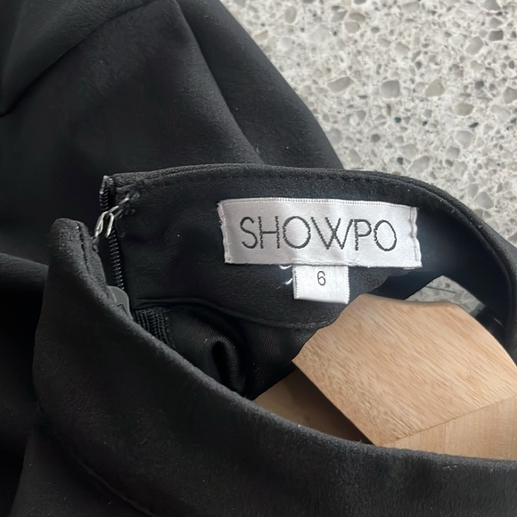 Showpo Black High Collar Long Sleeve Mini Dress - Size AUS 6 - XS - Picture 2 of 2